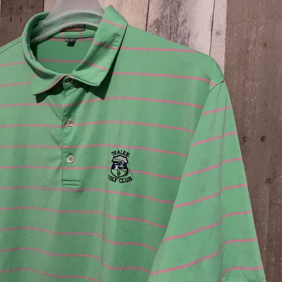 Peter Millar Tralee Golf Club Green Golf Polo - Picture 2 of 7